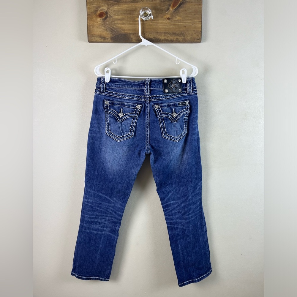 Miss Me Embellished Boyfriend Denim Capris Size 29